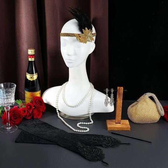 1920s Accessories Set Women\'s Costume Flapper Elegant Vintage Party Jewelry